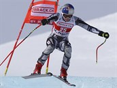 Ester Ledecká bhem závodu super-G.