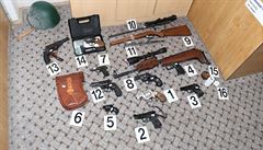 Policie ve Vyškově zabavila 19 nelegálně držených zbraní. Bývalý trestanec měl psychické problémy, skončil ve vazbě