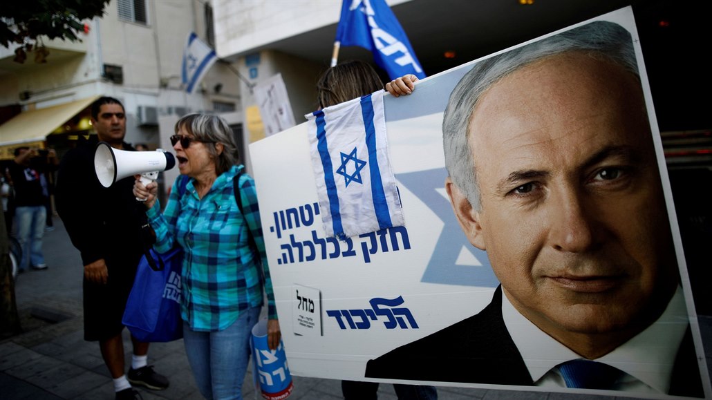 Podporovatelé izraelského premiéra Benjamina Netanyahua.