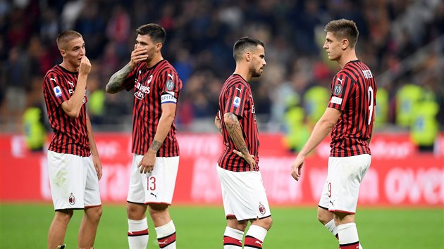 Zklamaní hrái AC Milán.
