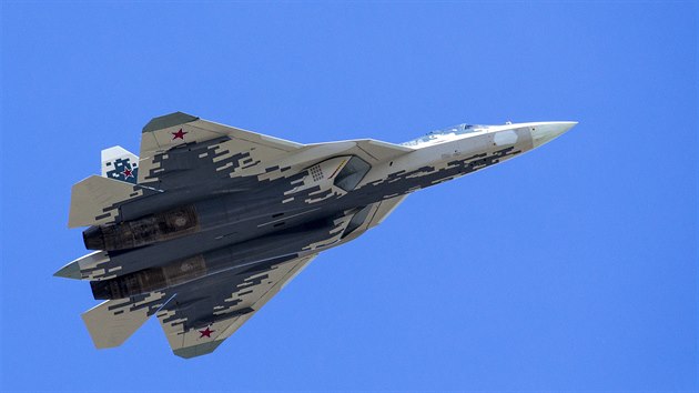 Nejmodernjí ruský bojový letoun Su-57.