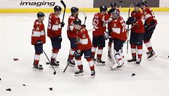 Florida Panthers slaví výhru nad Dallasem Stars