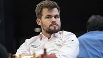 Magnus Carlsen bhem sv vtzn partie na MS.