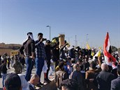 Protesty u americké ambasády v Bagdádu