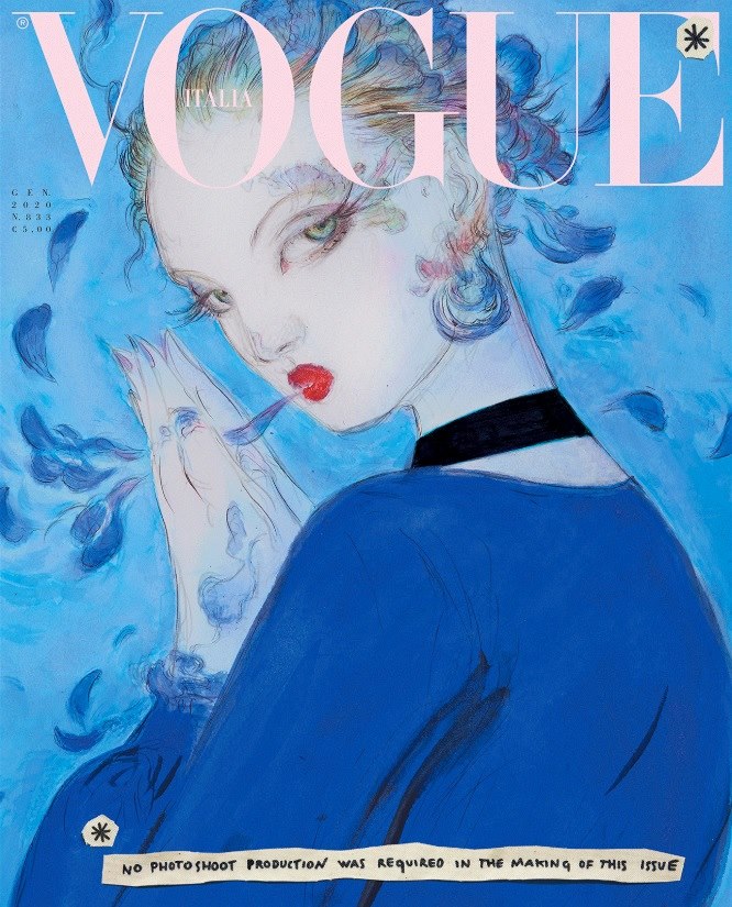 Italská verze módního �asopisu Vogue za�ala pou�ívat ilustrace místo fotografií.