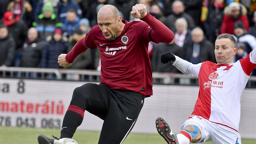 Silvestrovské derby bývalých fotbalist Sparty a Slavie 31. prosince 2019 v...