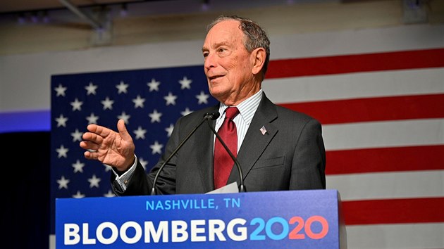 Kandidát na prezidenta Spojených stát Mike Bloomberg.
