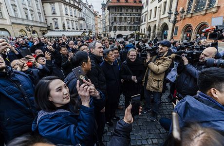 Primtor Prahy Zdenk Hib (Pirti) a Wen-Je Ko primtorem Taipeie (Tchaj-Wan)...