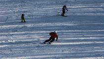 Lyai ve skiarelu Vakv kopec v Horn Lhot.