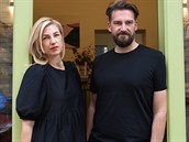 Petra Caudr Hanzlíková a Jií Caudr v knihkupectví Book Therapy