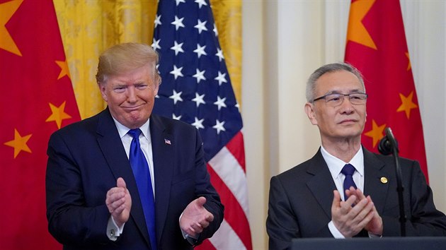 Americký prezident Donald Trump a ínský vicepremiér Liu He.