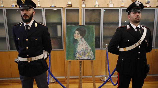 Obraz nazvaný Portrét dámy, který Klimt namaloval mezi lety 1916 a 1917