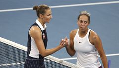 Karolína Plí�ková a Madison Keysová.
