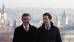 Česko-rakouské vztahy jsou silné, míní Babiš a Kurz. Politici se shodli v názorech na ilegální migraci