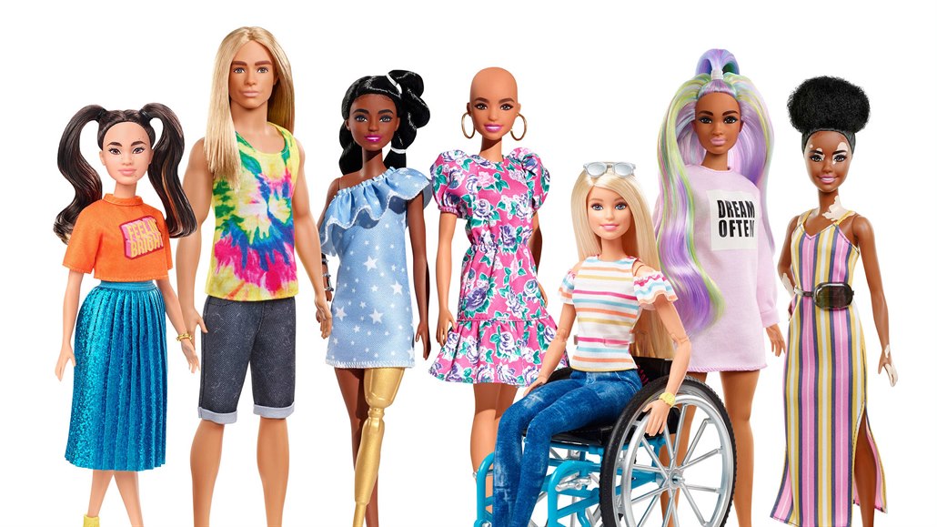 Společnost Mattel představila nové rozmanité panenky Barbie.