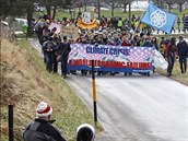 Pochod proti zmn klimatu, na kter vera ze vcarskho msta Landquart...