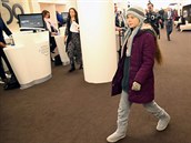 Greta Thunbergová na 50. zasedání Svtového ekonomického fóra ve výcarském...