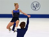 Ruska Evgenia Tarasova a její partner Vladimir Morozov.