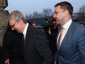 Karel Havlíek (vlevo) krom ministerstva prmyslu a obchodu nov povede i...