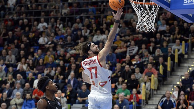 Utkání 12. kola skupiny C basketbalové Ligy mistr: Nymburk - Ninij Novgorod,...