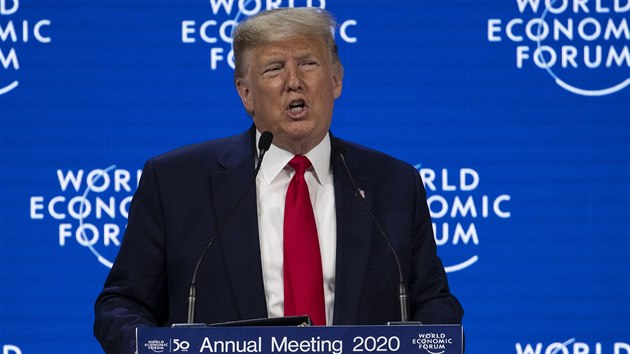 Americký prezident Donald Trump na Sv�tovém ekonomickém fóru v Davosu.