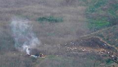 Místo nehody vrtulníku, na jeho� palub� byl Kobe Bryant i jeho dcera Gianna.