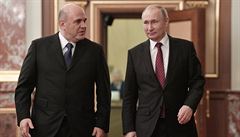 Nový ruský prezident Michail Mi�ustin (vlevo) s ruským prezidentem Vladimírem...