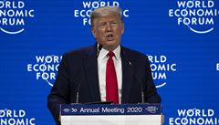 Americký prezident Donald Trump na Svtovém ekonomickém fóru v Davosu.