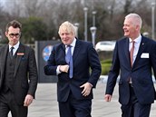 Britský premiér Boris Johnson v den Brexitu navtívil Sunderlandskou univerzitu.