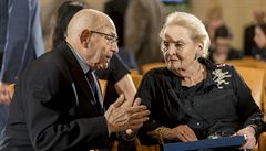 Lubo Dobrovský a Madeleine Albrightová na snímku z bezna 2019.