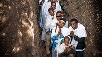 Skaln chrmy v etiopsk Lalibele jsou notoricky znm pamtka chrnn UNESCO...