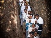 Skalní chrámy v etiopské Lalibele jsou notoricky známá památka chránná UNESCO...