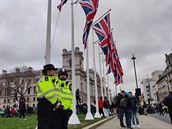 v Londýn byla v ulicích pítomna i policie.