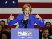 Demokratická prezidentská kandidátka Elizabeth Warrenová.