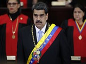 Prezident Nicolas Maduro 31. ledna bhem tradiního prezidentského projevu v...