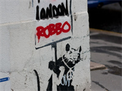 Krysa - jeden z klasickch motiv anonymnho streetartovho umlce Banksyho....