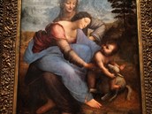 Obrat Svatá rodina se svatou Annou jako mnohé dalí obrazy Leonardo nikdy...