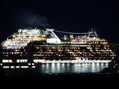 Na lodi Diamond Princess, která kotví v pístavu Jokohama v Tokijském zálivu,...