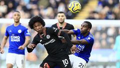 V 25. kole anglické fotbalové ligy remizoval t�etí Leicester se �tvrtou Chelsea...
