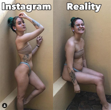 Instagram vs realita. Nejste tlusté, jen špatně otočené k fotografovi