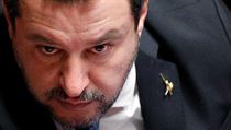 Matteo Salvini, ldr krajn pravicov strany Liga Severu, v italskm Sentu...