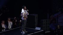 I rapper a herec Ludacris promluvil na Utkání hvězd NBA v Chicagu, které bylo...