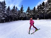 Pista byla po ránu p�kn� umrzlá, tvrdá a op�t se nabrou�ené hrany neztratily....