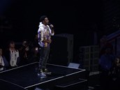 I rapper a herec Ludacris promluvil na Utkání hvzd NBA v Chicagu, které bylo...