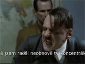 Scéna z filmu Pád Tetí íe, ve které se Adolf Hitler roziluje ve svém...