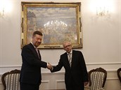 Místopedseda snmovny Tomio Okamura a nový ombudsman Stanislav Keek.