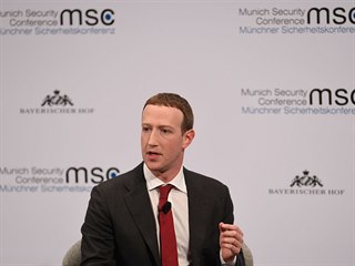 Mark Zuckerberg na bezpenostn konferenci v Mnichov.