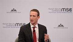 Mark Zuckerberg na bezpe�nostní konferenci v Mnichov�.