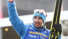 Ruský biatlonista Alexander Loginov slaví po výhře na mistrovství světa. | na serveru Lidovky.cz | aktuální zprávy