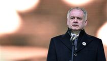 Bval slovensk prezident Andrej Kiska hovo na vzpomnkovm shromdn na...